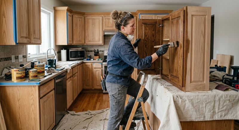 Wood Cabinet Staining in Indianapolis, IN