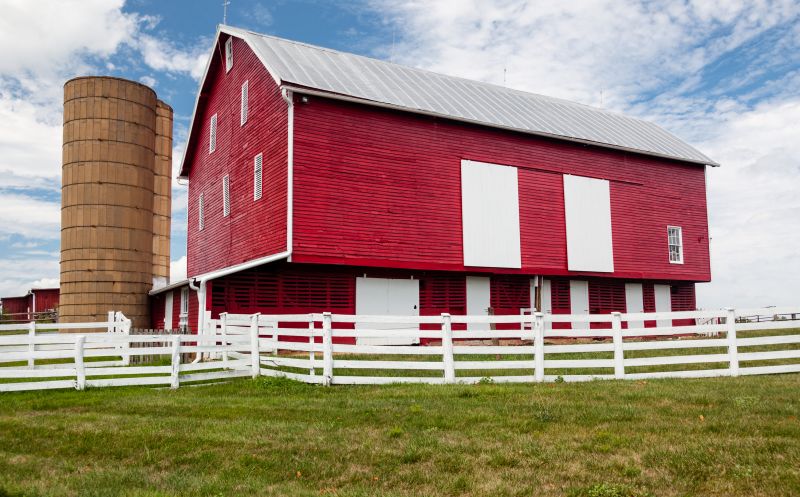 Modern Barn Roof Mural