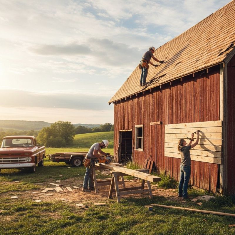 Barn Roof Painting