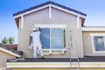 Exterior painting of window frames