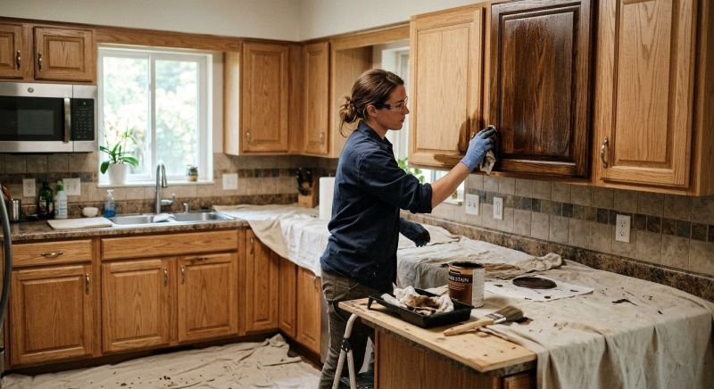 Kitchen Cabinet Staining in Muncie, IN
